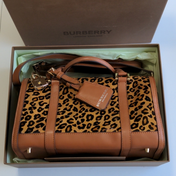 Used Burberry house check animal prints bowling bag - Picture 9 of 13